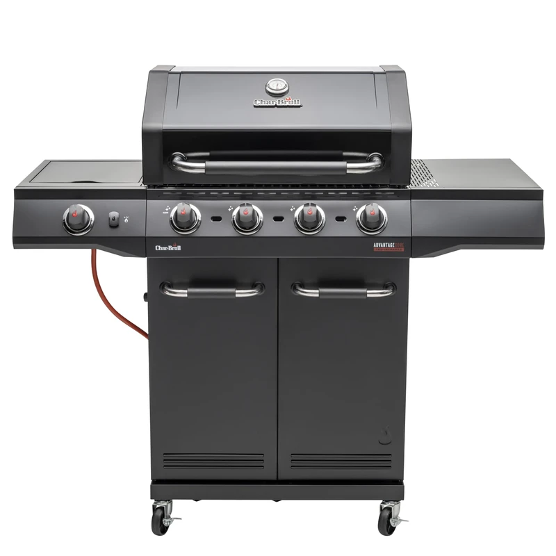 Char-Broil Gas BBQ Advantage CORE B 4-burner Barbecue with TRU-Infrared Technology, Side Burner, Cast Iron Grates - Ideal for Outdoor Cooking, Garden, Balcony and Patio