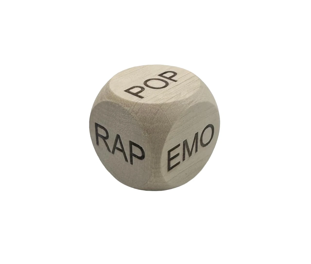 Customisable Wooden Music Genre Decider Dice - Your Music Dilemma Solved (30mm x 30mm)