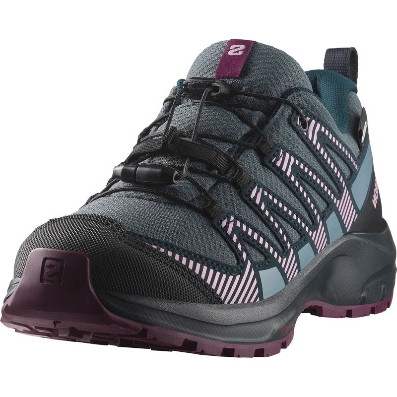 Salomon XA Pro V8 Climasalomon Waterproof Unisex Kids Hiking and Running Shoes, Precise fit, All-Terrain Grip, and Sporty Look, Neptune., 13-K