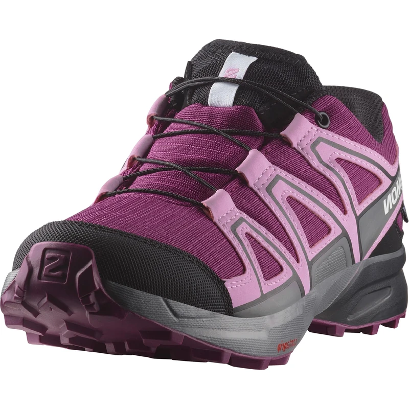 Salomon Speedcross Climasalomon Waterproof Unisex Kids Hiking and Running Shoes, Precise fit, Grip, and Practical Comfort, Plum Caspia, 13-K