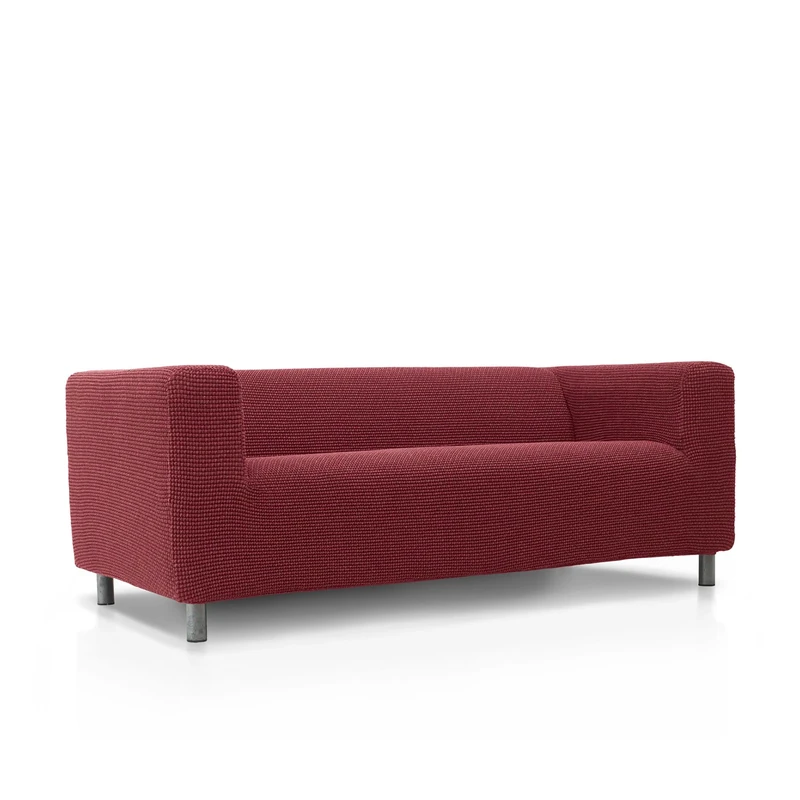 FAVERTI® Super Elastic Sofa Cover Compatible with IKEA KLIPPAN 2 Seater Sofa | NOVELE Model | Dark Fuchsia | Quality Protector Jacquard Fabric Cotton Touch