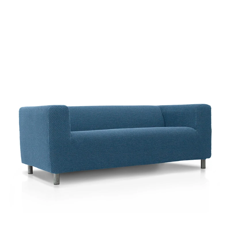 FAVERTI® Super Elastic Sofa Cover Compatible with IKEA KLIPPAN 2-seater Sofa | Model NOVELE | Celeste | Cotton Touch Jacquard Fabric Quality Protector