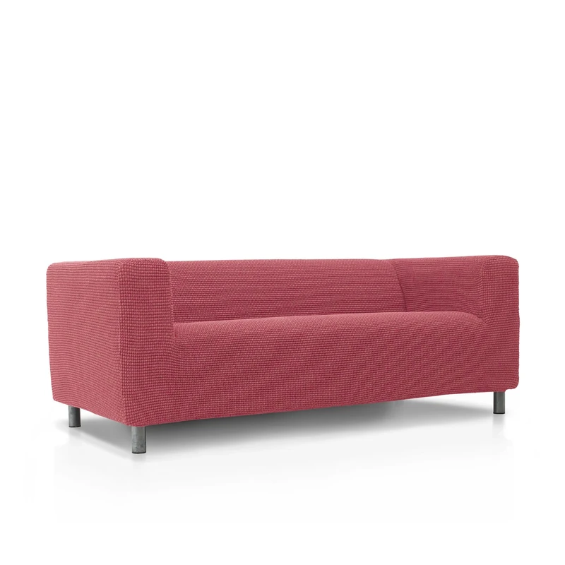 FAVERTI® Super Elastic Sofa Cover Compatible with IKEA KLIPPAN 2-seater Sofa | Model NOVELE | Light Fuchsia | Jacquard Fabric Quality Protector Cotton Touch