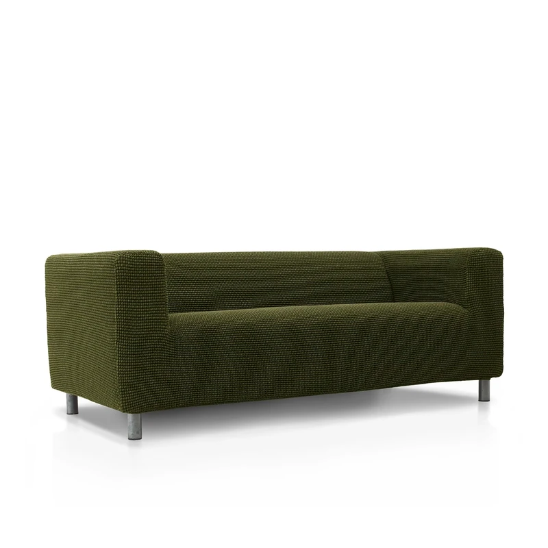 FAVERTI® Super Elastic Sofa Cover Compatible with IKEA KLIPPAN 2 Seater Sofa | Model NOVELE | Grass | Quality Protector Jacquard Fabric Cotton Touch