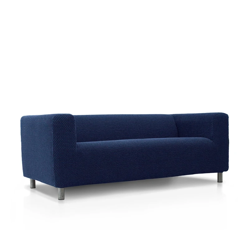 FAVERTI® Super Elastic Sofa Cover Compatible with IKEA KLIPPAN 2-seater Sofa | Model NOVELE | Navy | Jacquard Fabric Quality Protector Cotton Touch