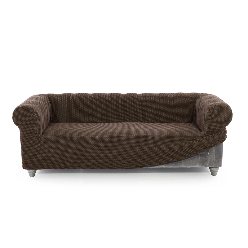 FAVERTI® Chester Sofa Cover 3 Seater from 180 to 230 cm | Model NOVELE | Suede | Quality Chester Sofa Protector in Jacquard Fabric Cotton Feel