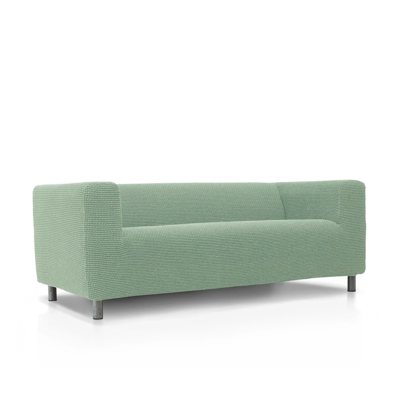 FAVERTI® Super Elastic Sofa Cover Compatible with IKEA KLIPPAN 2 Seater Sofa | NOVELE Model | Turquoise | Jacquard Fabric Quality Protector Cotton Touch