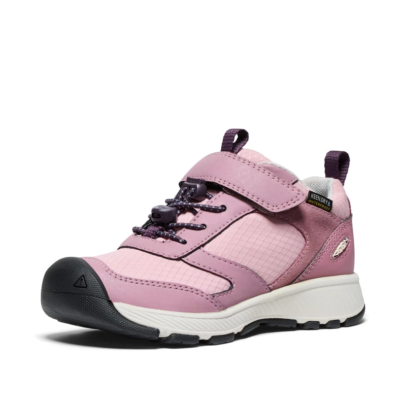 KEEN Unisex-Child Skua Durable Easy On Comfortable Waterproof Sneakers, Zephyr/Plum Perfect, 7