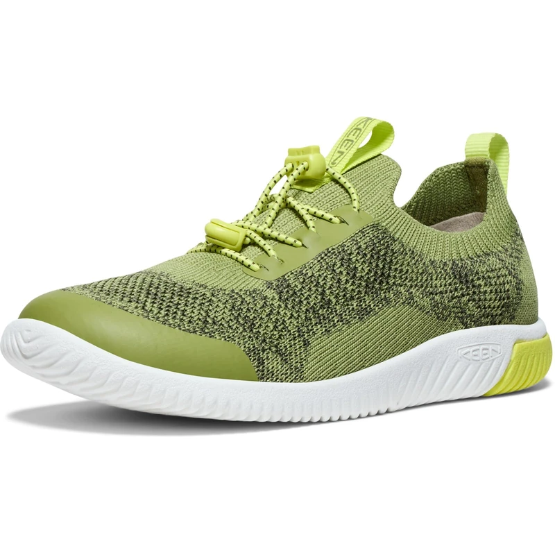 KEEN Unisex-Child KNX Knit Lace Sneakers, Iguana/Evening Primrose, 11
