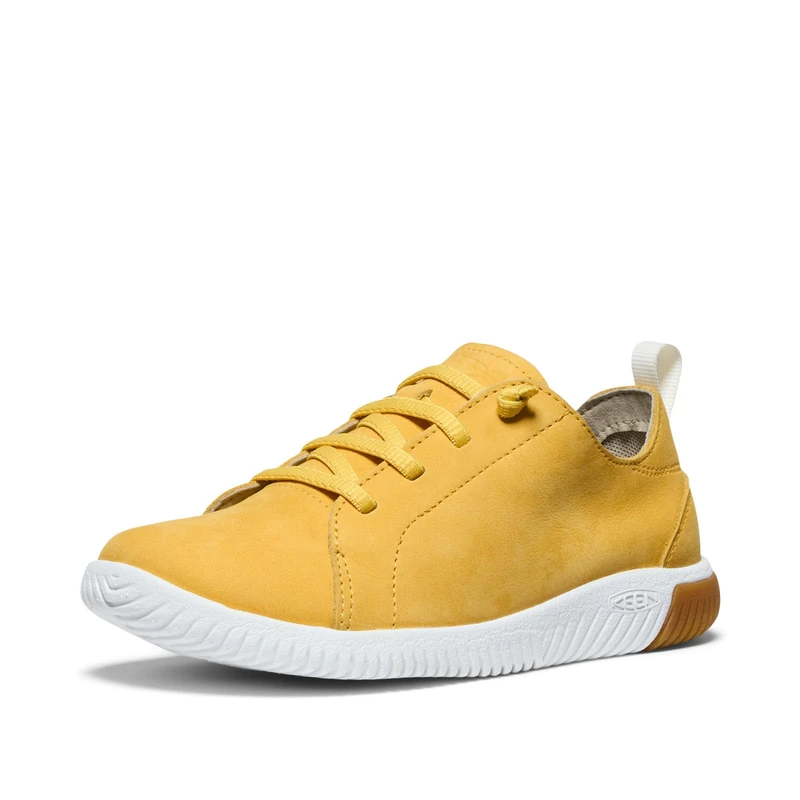 KEEN Unisex-Child KNX Lace Up Lightweight Barefoot Feel Sneakers, Daffodil/Star White, 1