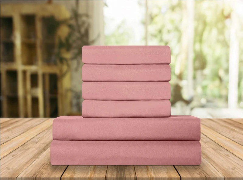 Elegant Comfort Luxury Soft Bed Sheets 1500 Premium Hotel Quality Microfiber Softness Wrinkle and Fade Resistant (4-Piece) Bedding Set, Twin/Twin XL, Dusty Rose