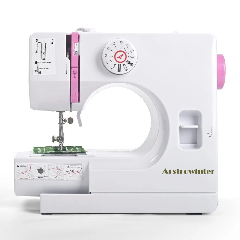 Mini Sewing Machine by Astrowinter, Small Portable Sewing Machine, Adult Mending Machine with Reverse Sewing and 12 Built-In Stitches, Suitable for Household and Travel AW-055-A11