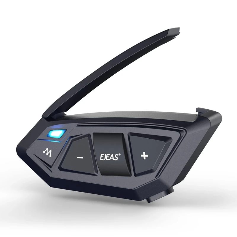 EJEAS MS20 Mesh 3.0 Group Intercom Communication System, Motorcycle Helmet Bluetooth 5.1 Headset with CVC Noise Reduction for 20 People Full Duplex Talking at The Same Time(1 Pack)