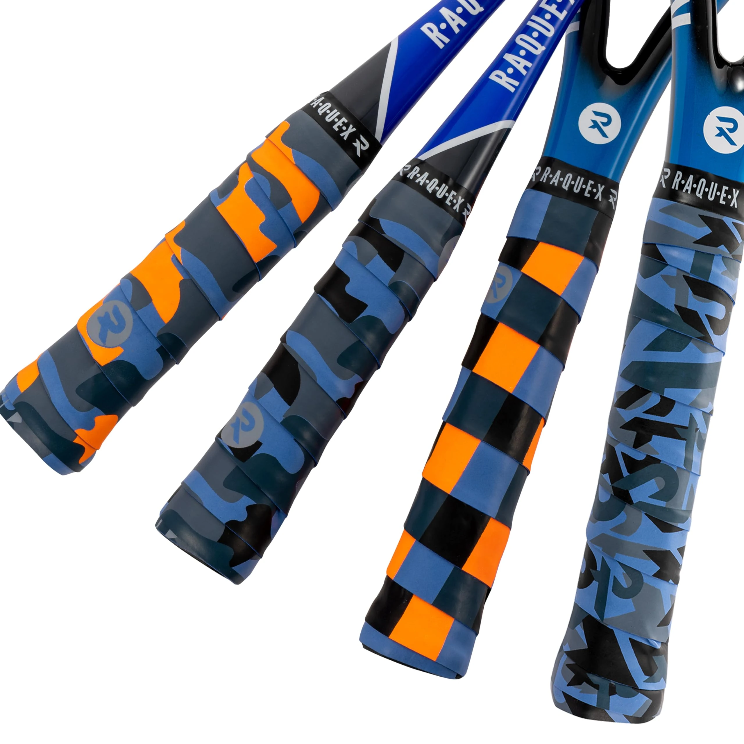 Raquex Evoke Overgrip Tape 3 Pack - Tennis Racket Grip Tapes (11 Designs) - Racquet Anti Slip Tape Overgrip for Tennis Rackets, Badminton, Squash, Padel. Finishing Tape Included