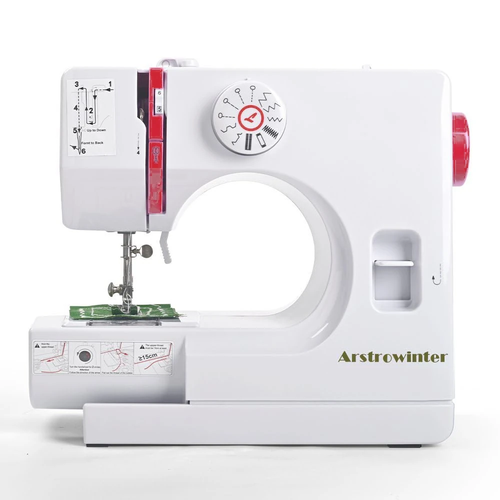 Mini Sewing Machine by Astrowinter, Small Portable Sewing Machine, Adult Mending Machine with Reverse Sewing and 12 Built-In Stitches, Suitable for Household and Travel AW-055-A12