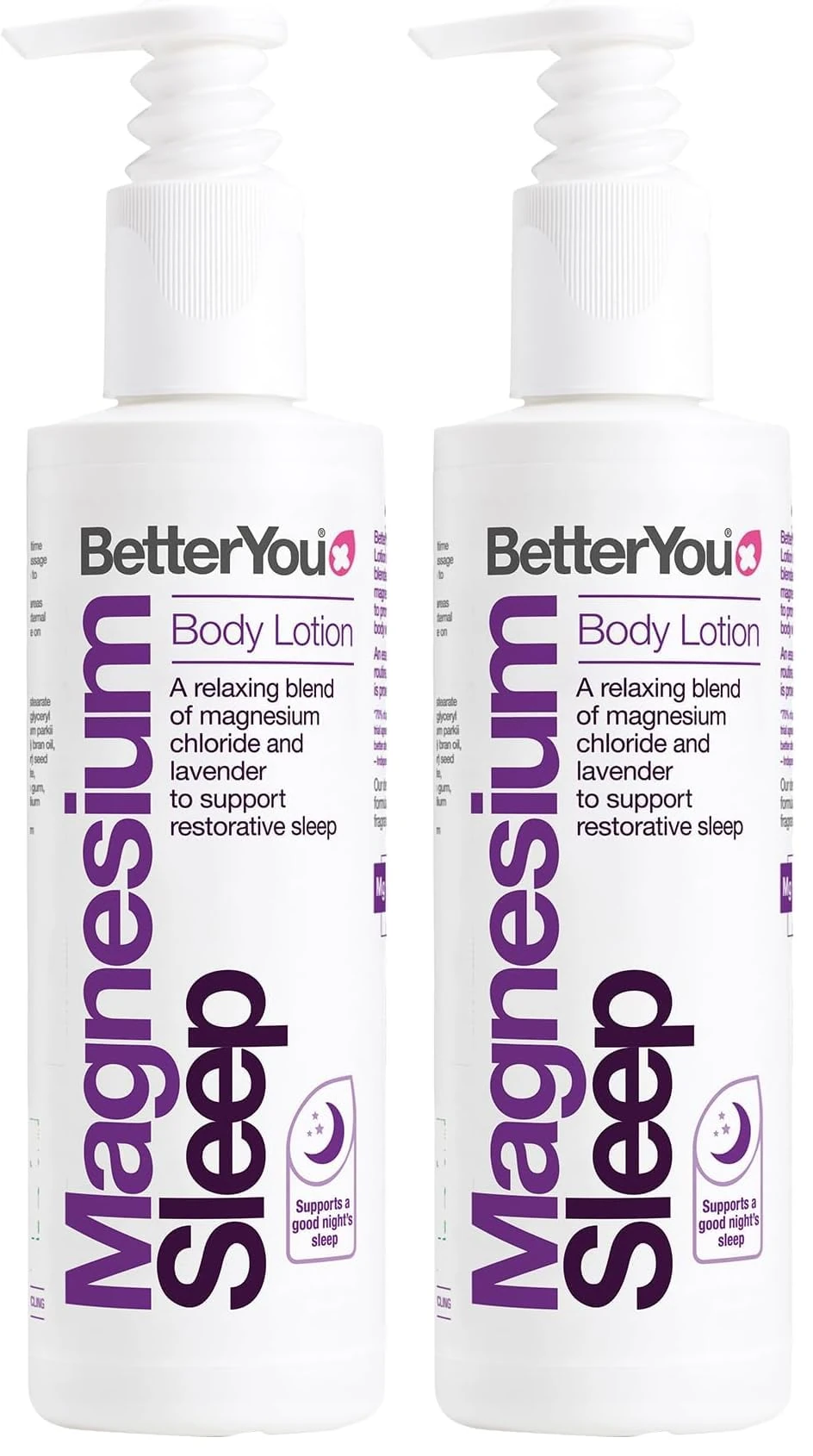 BetterYou Magnesium Sleep Lotion, Transdermal Magnesium Sleep Lotion Infused with Lavender & Chamomile to Support Sleep, Natural Sleep Aid, Better Sleep, Naturally, 180ml (Pack of 2)