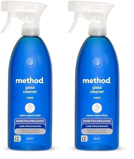 Method Glass Cleaner Spray, Mint, 828 ml (Pack of 2)