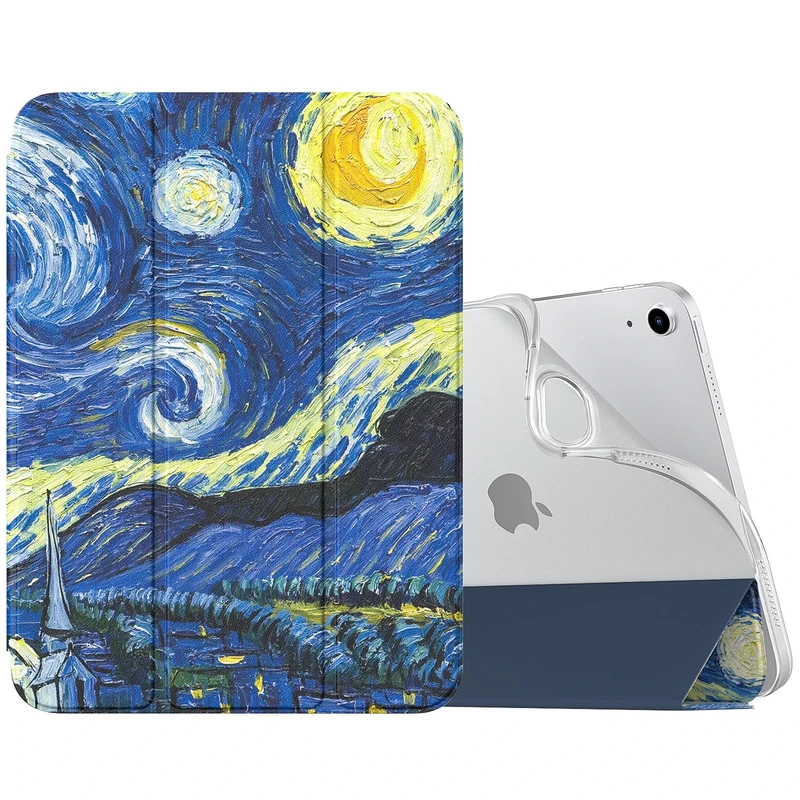 MoKo Case for New iPad (A16) 11th Generation 2025/10th Generation 2022, iPad 11 inch/10.9 inch Case with Soft TPU Translucent Frosted Back Cover,Auto Wake/Sleep,Support Touch ID,Starry Night