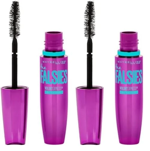 Maybelline The Falsies Mascara Waterproof, Very Black (Pack of 2)