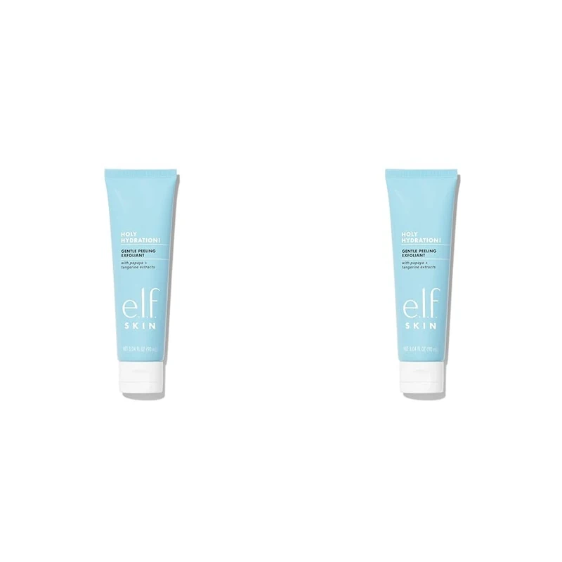 e.l.f. Gentle Peeling Exfoliant, Cleanser, Effective, Easy to Apply, Peels Away Dead Skin, Removes Dirt, Ideal for All Skin Types 90 ml (Pack of 2)