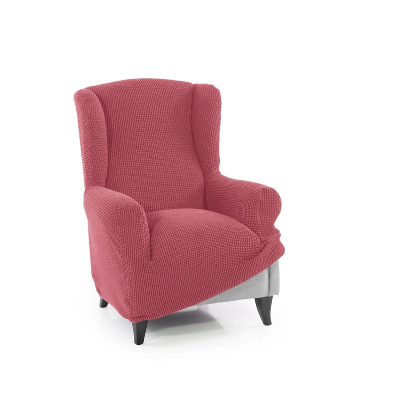 FAVERTI® Super Elastic Armchair Cover 1 Seater 70 to 100 cm | Model NOVELE | Light Fuchsia | Quality Protector Jacquard Fabric Cotton Feel | Wingback Chair Protector