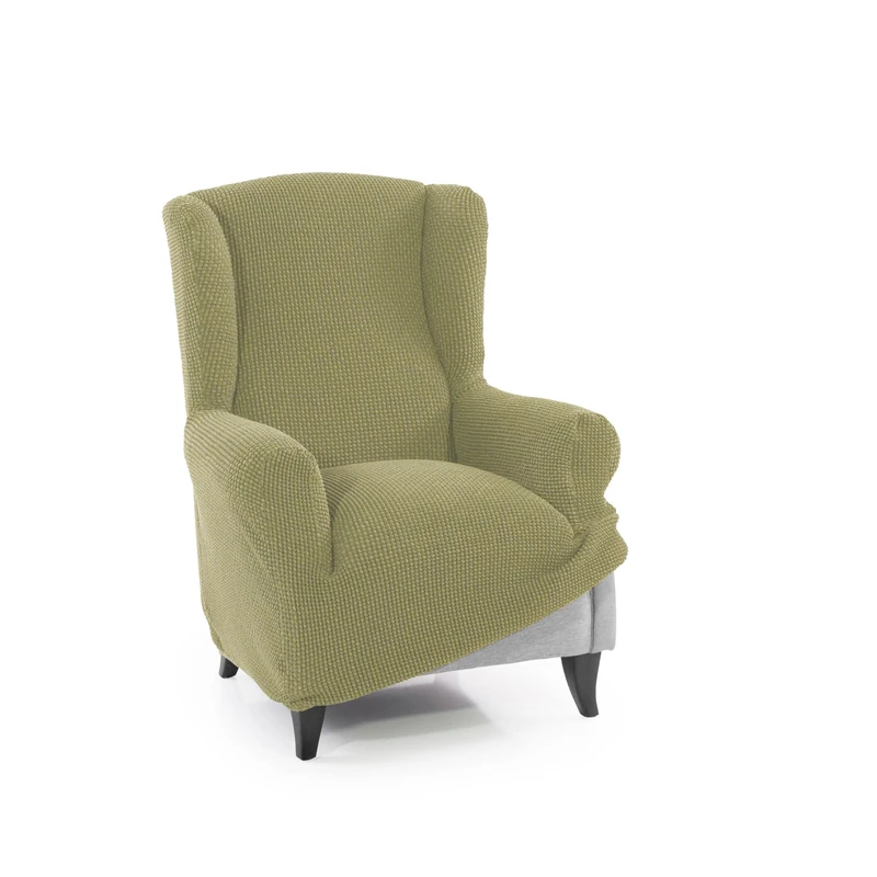 FAVERTI® Super Elastic Armchair Cover 1 Seater 70 to 100 cm | Model NOVELE | Pistachio | Quality Protector Jacquard Fabric Cotton Feel | Wingback Chair Protector