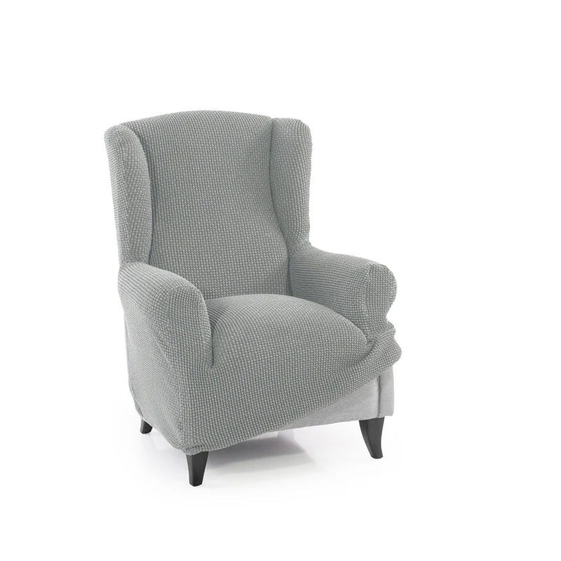 FAVERTI® Super Elastic Armchair Cover 1 Seater 70 to 100 cm | Model NOVELE | Light Grey | Jacquard Fabric Quality Protector Cotton Feel | Wingback Chair Protector - Image 1