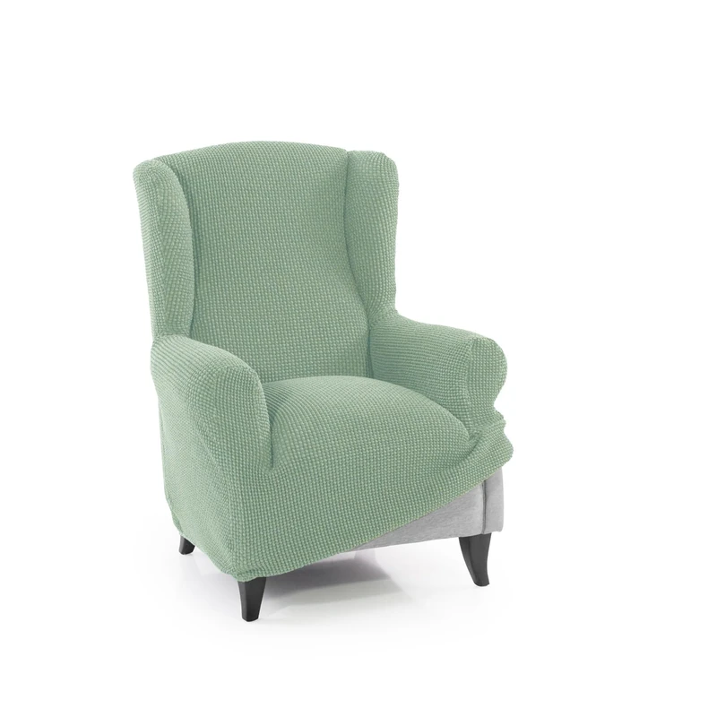 FAVERTI® Super Elastic Armchair Cover 1 Seater 70 to 100 cm | NOVELE Model | Turquoise | Quality Protector Jacquard Fabric Cotton Feel | Wingback Chair Protector