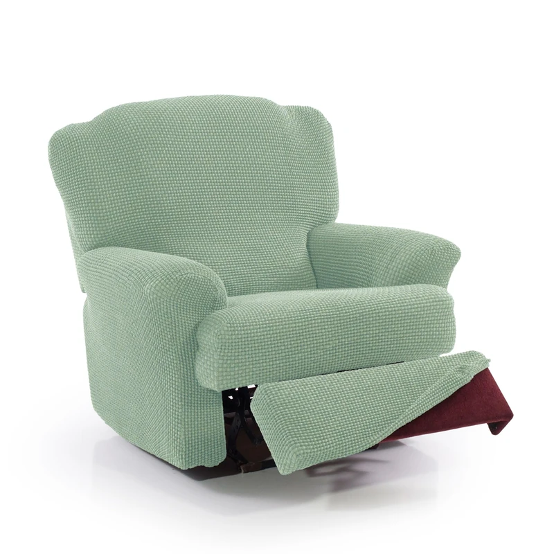 FAVERTI® Super Elastic Relax Armchair Cover from 70 to 90 cm | Model NOVELE | Turquoise | Recliner Cover Separate Feet | Quality Protector Jacquard Fabric Cotton Feel