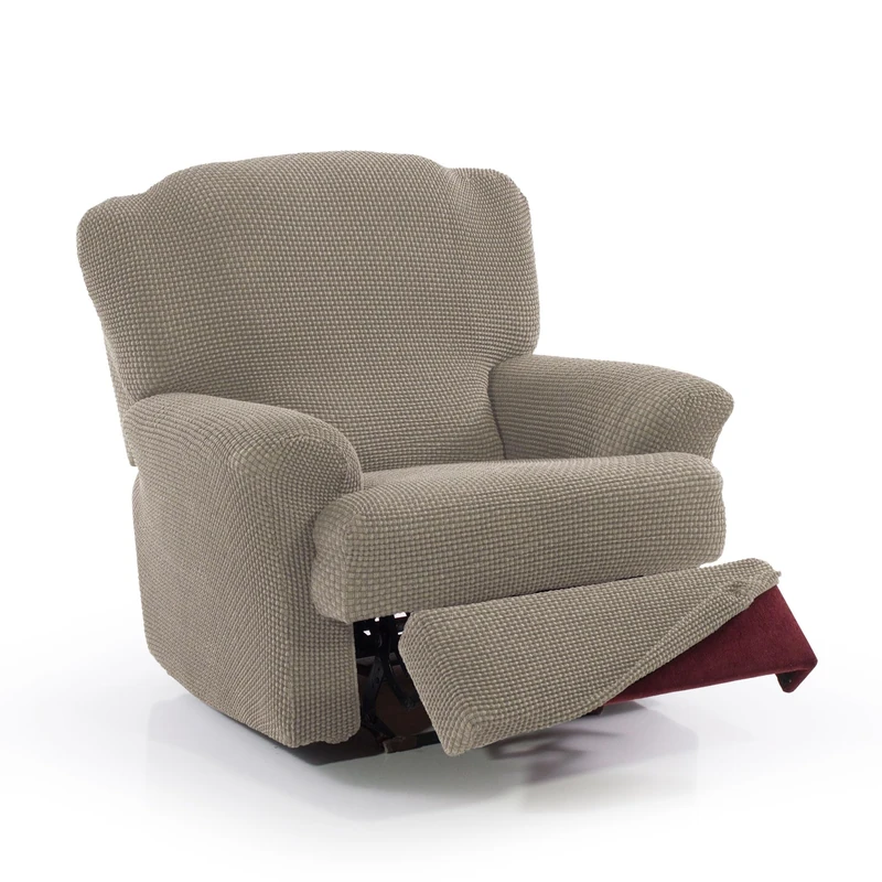 FAVERTI® Super Elastic Relax Armchair Cover from 70 to 90 cm | Model NOVELE | Linen | Recliner Cover Separate Feet | Quality Protector Jacquard Fabric Cotton Feel