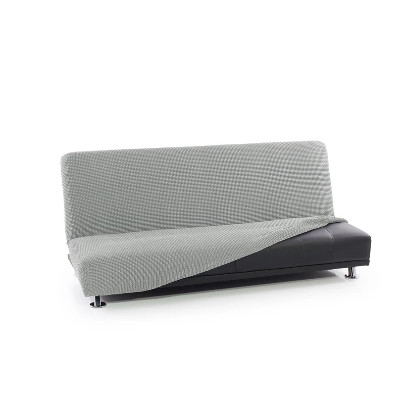 FAVERTI® Click Clack 3 Seater Sofa Bed Cover from 160 to 200 cm | Model NOVELE | Light Grey | Super Elastic Cover Ideal for Any Sofa Bed | Quality Protector Jacquard Fabric Cotton Feel