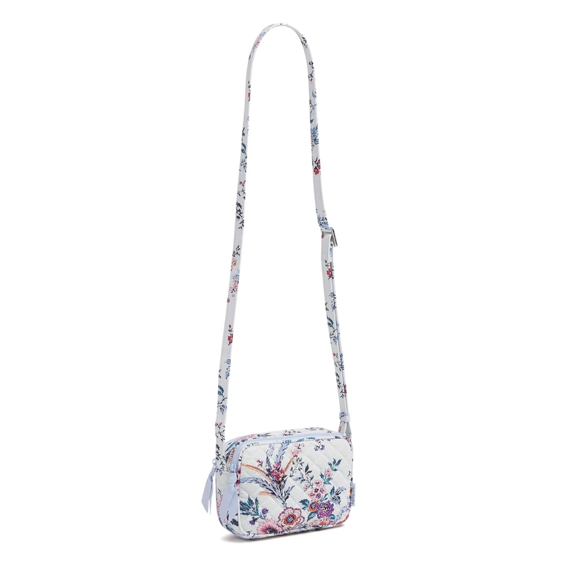 Vera Bradley Women's Cotton Mini Evie Crossbody Purse, Magnifique Floral, One Size
