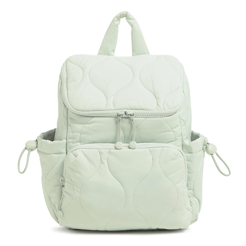 Vera Bradley Women's Featherweight Backpack Bookbag, Calm Mint, One Size