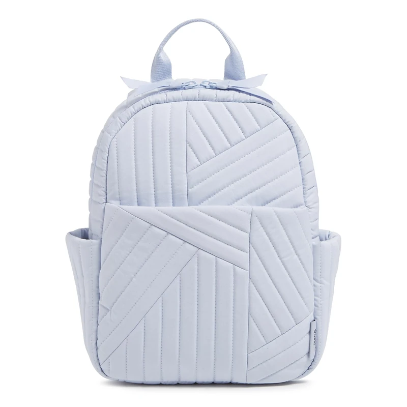 Vera Bradley Women's Cotton Small Backpack Bookbag, Morning Glory, One Size