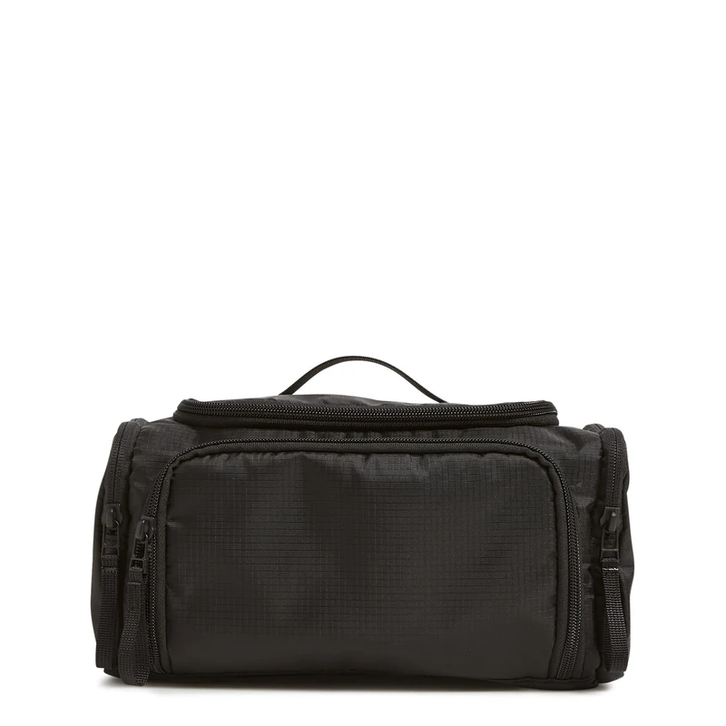Vera Bradley Women's Ripstop Large Travel Cosmetic Makeup Organizer Bag, Black, One Size