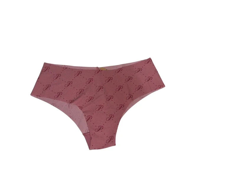 Victoria's Secret Pink Smooth No Show Cheekster Underwear/Panty Color Soft Begonia Scrip New, Soft Begonia Script, S