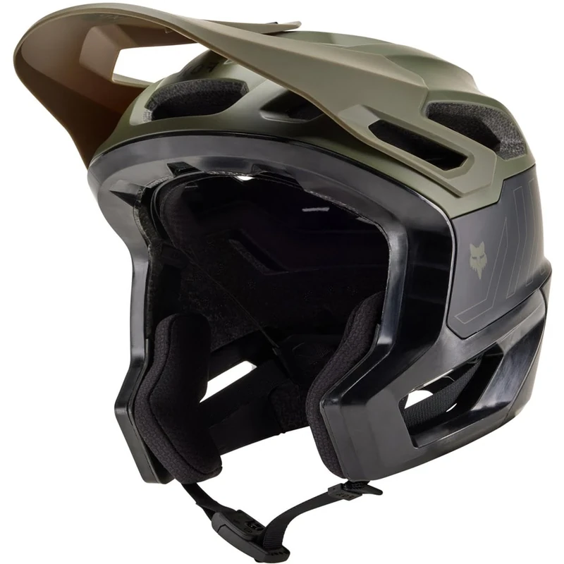 Fox Dropframe Pro Runn Helmet in Olive Green Medium, Olive Green