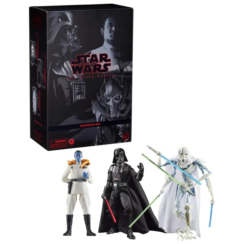 Star Wars The Black Series Darth Vader, Grand Admiral Thrawn, General Grievous Collectible 6 Inch Action Figure 3-Pack