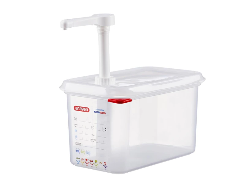 Araven Sauce Dispenser with Pump 1/4 GN, Large