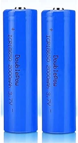 Li-Ion Batteries, 2000mAh 3.7V High Capacity Battery, For Solar Lights, Garden Lights, Mouse,2 PCS