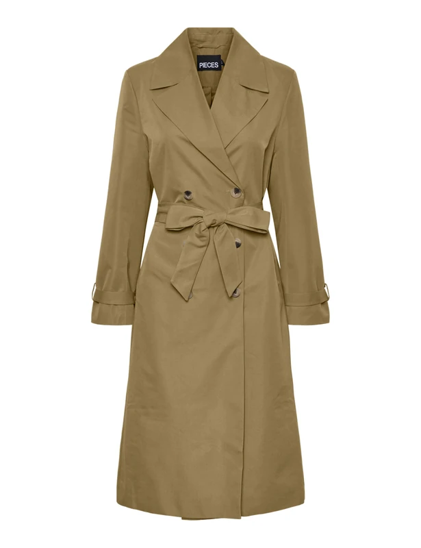 PIECES Pcnova Trench Coat, Lead Gray, M - Image 1