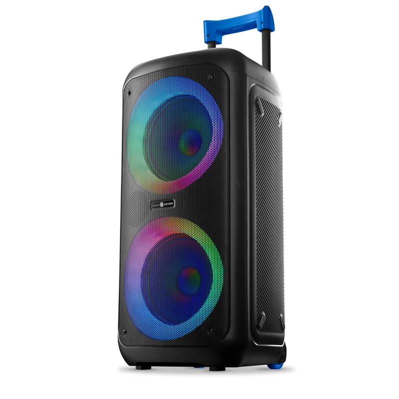 Music Sound - Sound Box - Bluetooth Speaker Box with 80WATT Power - Wireless - RGB Lights - 4 Hours Playtime - Remote Control for All Speaker Functions - Black