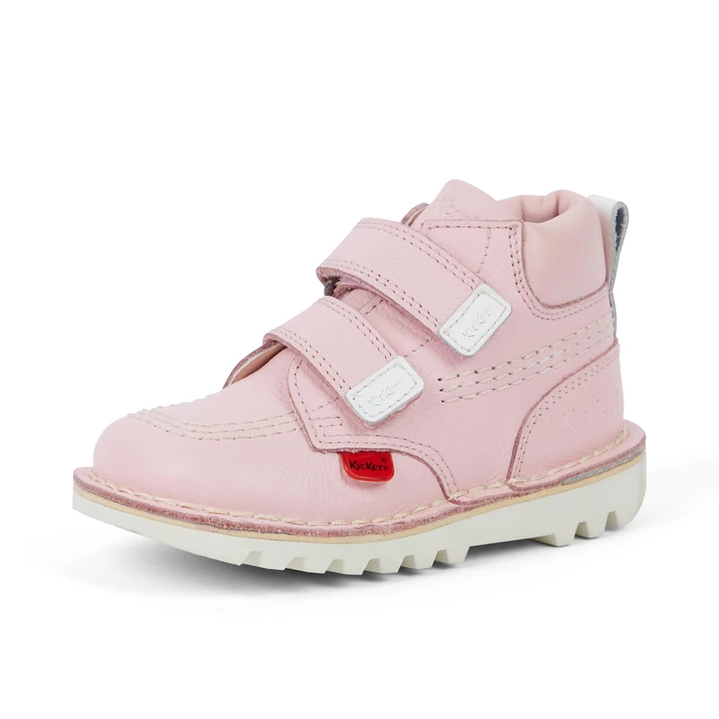 Kickers Unisex Kids Kick Hi Roll Ankle Boots | Extra Comfortable | Added Durability | Premium Quality, Pink, 10 UK Child