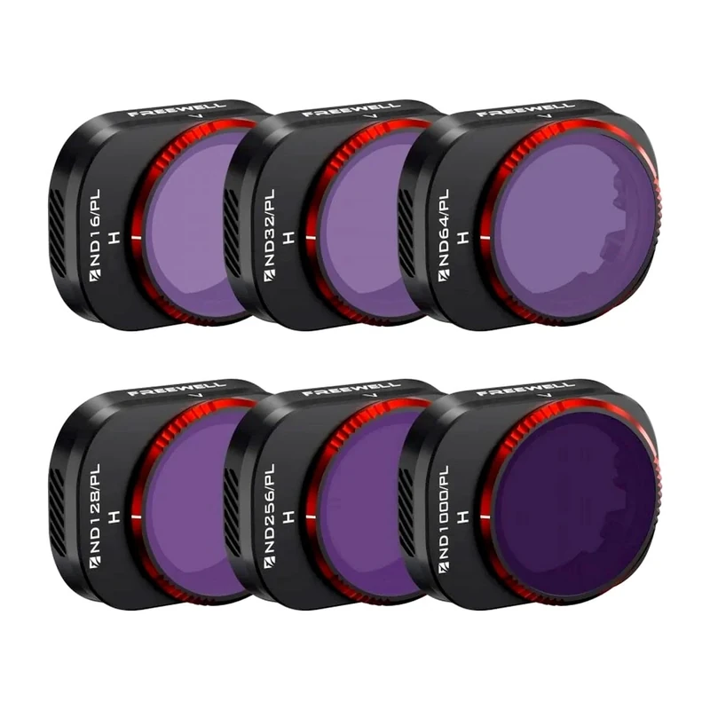 Set of 6 Bright Day Freewell Filters for DJI Mini 4 Pro