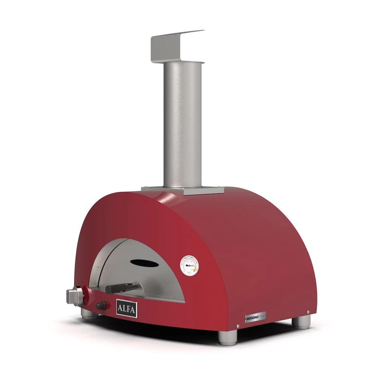 Alfa Forni Brand Gas Barbecues Modern Model 1 Pizza Gas Antique Red