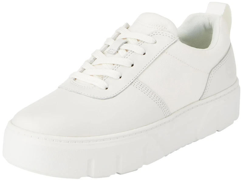 Timberland Low Lace Up Trainers, Laurel Court White Full Grain, 6.5 - Image 1