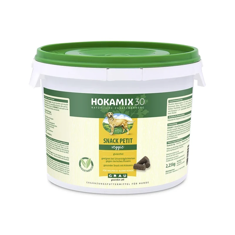 Grau - the Original - HOKAMIX30 Snack Petit Veggie, healthy veggie snack with 30 important herbs, 1 pack (1 x 2,25kg), complementary food for dogs