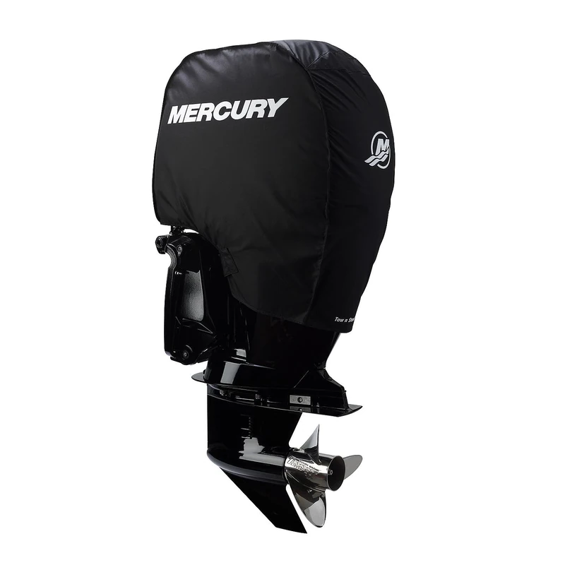 Mercury Tow N Stow Outboard Cover for 150hp FourStroke Engines, Black - Image 1
