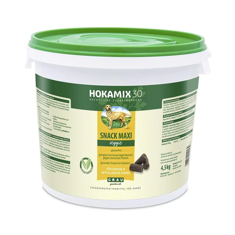 Grau - the Original - HOKAMIX30 Snack Maxi Veggie, healthy veggie snack with 30 important herbs, 1 pack (1 x 4,5kg), complementary food for dogs