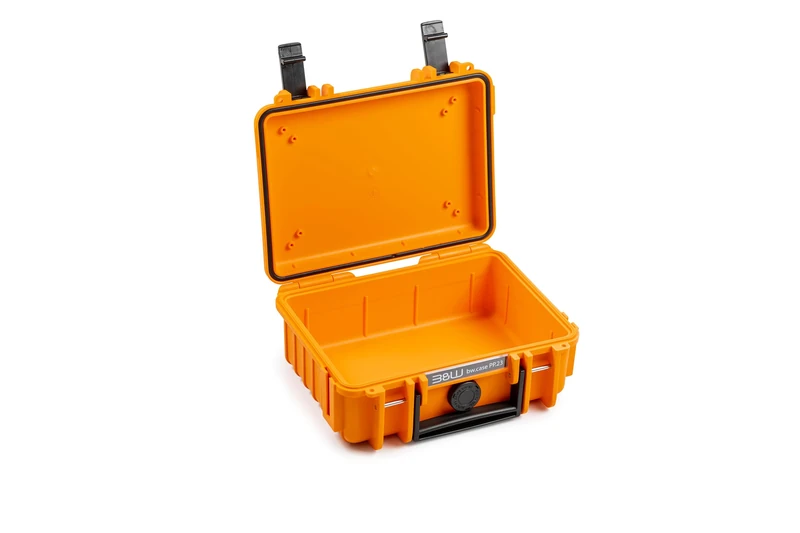 B&W International Outdoor 500 Transport Case (PP.23) Orange - Empty Case - Waterproof (IP67), Dustproof, Impact Resistant & Extremely Robust